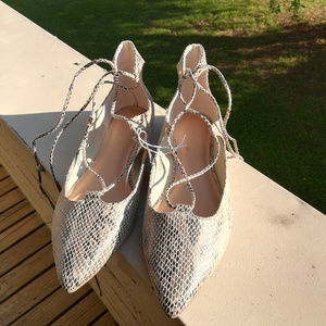 Faux SnakeSkin Leather Roman Old Navy Flats